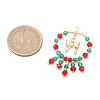 Christmas Themed Handmade Glass Beads Pendants PALLOY-MZ00795-01-2