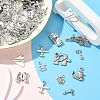 100Pcs 10 Styles Tibetan Style Alloy Pendants TIBEP-CJ0002-62-5