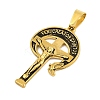 Ion Plating(IP) 304 Stainless Steel Pendants STAS-D112-04AG-01-2