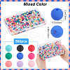 500Pcs Rubberized Style Imitated Silicone Acrylic Beads OACR-SP0001-33A-2