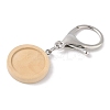 Wooden Flat Round Pendant Decorations STAS-P408-06P-2
