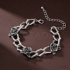 Gothic Style Alloy Link Chain Bracelets for Women WG63462-01-3