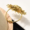 304 Stainless Steel Open Cuff Ring for Women LS-RJEW-B109-03G-04-4