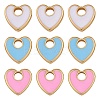 9Pcs 3 Colors Rack Plating Eco-friendly Brass Enamel Charms FIND-SZ0002-45-1