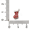 Christmas 304 Stainless Steel Red Enamel Charms STAS-L022-468P-3