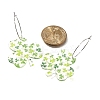 Acrylic Clover Hoop Earrings EJEW-M074-04P-2