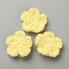Peach Blossom Handmade Crochet Cotton Ornament Accessories AJEW-WH0326-53K-1