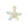 Rack Plating Alloy Enamel Rhinestone Pendants PALLOY-R151-41G-06-1
