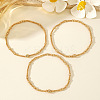 3Pcs CCB Plastic Beads Stretch Bracelets for Women ZW2963-3