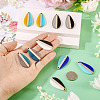 10Pcs 5 Colors Transparent & Opaque Resin & Wood Pendants RESI-TA0004-65-7