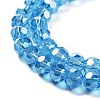 Electroplate Transparent Glass Beads Strands EGLA-A035-T6mm-A08-3