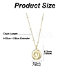 1Pc Initial Letter Brass Pendant Necklaces NJEW-YW0001-24O-2