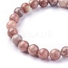 Natural Plum Blossom Jasper Beads Stretch Bracelets X-BJEW-F380-01-B08-3