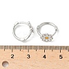 Daisy Brass Enamel Hoop Earrings for Women LS-EJEW-G434-02P-5