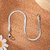 Tarnish Resistant 304 Stainless Steel Herringbone Chain Bracelets BJEW-P236-15P-3