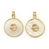 Brass Micro Pave Clear Cubic Zirconia Pendants KK-M277-05A-G-1