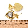Brass Micro Pave Clear Cubic Zirconia Dangle Earrings EJEW-D322-01G-5