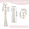 DIY PU Leather Tassels Keychain Kits DIY-SC0026-20C-2