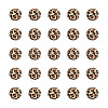 50Pcs Printed Natural Wooden Beads WOOD-TA0001-56-2