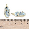 Real 18K Gold Plated Brass Micro Pave Cubic Zirconia Pendants KK-L209-073G-03-3