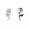 Alloy Rose Flower Nail Art Charms MRMJ-WH0077-013P-1