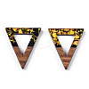 Opaque Resin & Walnut Wood Pendants RESI-TAC0021-68-3