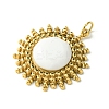 Faceted Natural White Jade Pendants FIND-Z028-38E-2