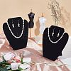 Flocked Cloth with Paperboard Jewelry Display Stands LS-NDIS-FG0001-02-3