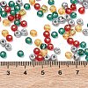 4 Colors Christmas 6/0 Glass Round Seed Beads SEED-X0058-05-4