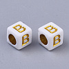 Plating Acrylic Beads SACR-S297-09B-2