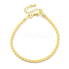 Polyester Cord Braided Bracelet Makings MAK-Z003-01G-18-1