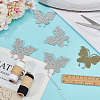 7Pcs Butterfly Hotfix Rhinestone Iron on/Sew On Patches DIY-DR0002-04A-3
