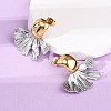 304 Stainless Steel Two Tone Stud Earrings for Women EJEW-A136-01C-GP-3
