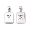 304 Stainless Steel Pave Shell Pendants STAS-G327-01P-X-1