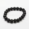 Natural Lava Rock Round Beads Stretch Bracelets BJEW-G550-07-8mm-1