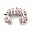 Cubic Zirconia Tennis Cuff Earrings EJEW-K093-09P-04-3