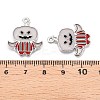 Halloween Theme Rack Plating Luminous Alloy Enamel Pendants ENAM-N056-232P-5