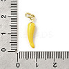 Brass Enamel Pendants KK-K302-24G-03-3