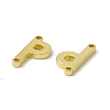 Rack Plating Brass Letter Connector Charms KK-C007-38G-P-3