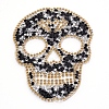 Skull Rhinestone Patches DIY-WH0199-35A-2