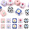 10Pcs 5 Colors Opaque Acrylic Beads SACR-YW0001-90-1