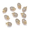 Autumn Theme Brass Micro Clear Cubic Zirconia Pendants ZIRC-F120-081G-4