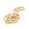 Brass Micro Pave Cubic Zirconia Pendants LS-KK-I380-19G-2