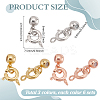 18Sets 3 Colors Brass Spring Ring Clasps and Silicone Beads KK-PH0011-36-2