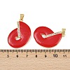 Brass Micro Pave Cubic Zirconia Pendants KK-C095-05G-3