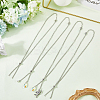 10Pcs Adjustable 304 Stainless Steel Curb Chains Necklaces Making MAK-SC0001-44-3