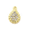 Real 18K Gold Plated Rack Plating Brass Micro Pave Cubic Zirconia Pendants Charms KK-S396-03B-1