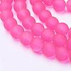 Baking Paint Transparent Glass Bead Strands GLAA-S031-10mm-35-1