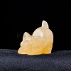 Natural Calcite Carved Healing Cat Figurines PW-WG27692-06-1