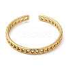 304 Stainless Steel Hollow Round Open Cuff Rings for Women STAS-D085-19G-2